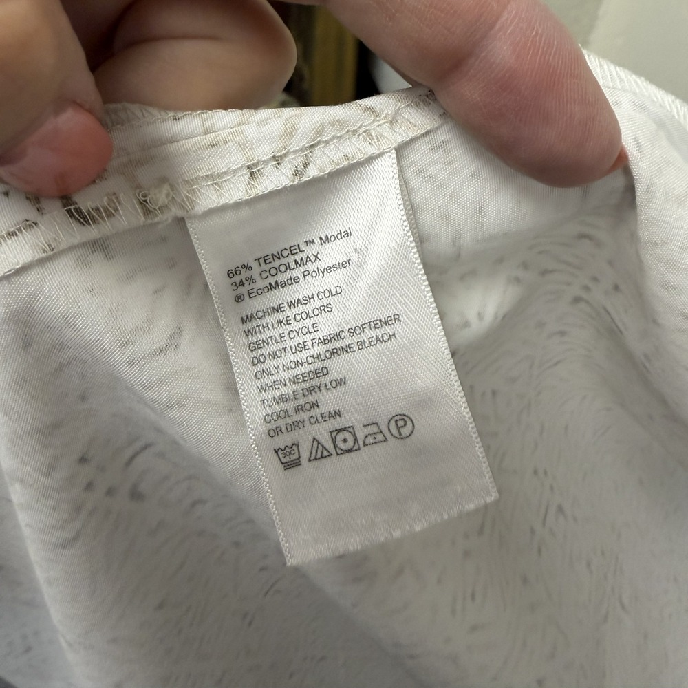 Tommy Bahama The Coconut Point IslandZone XXL Beige Geometric Resort Camp Shirt - Picture 5 of 8
